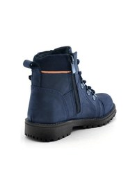 Resim Minotor Hakiki Deri Lacivert Fermuarlı Erkek Çocuk Bot Lacivert 