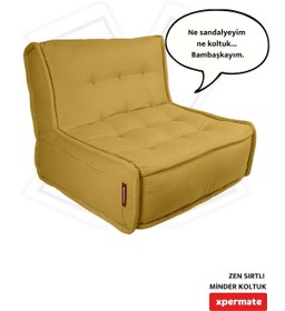 Resim Xpermate Zen Sırtlı Minder İskandinav Tarzı Minder 80x60 Hardal 