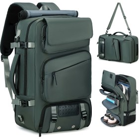 Resim 44.7cm Laptop Sırt Çantası Ayakkabı Bölmesi ile - Çok Yönlü Erkek Seyahat ve Yürüyüş Sırt Çantası, Hafif Polyester, Ayarlanabilir Askılar, Fermuar Kapanışı - Üniversite, İş ve Açık Hava Aktiviteleri için İdeal, Seyahat Sırt Çantası 