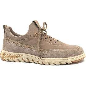 Resim Greyder Erkek Koyu Vizon Hakiki Deri Sneaker Ayakkabı 4Y1UA17611 