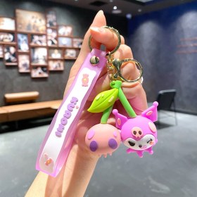 Resim Dzjjna Yeni Çizgi Film Animasyon Stitch Serisi Yumuşak Kauçuk Anahtarlık Bebek Çantası Kolye Anahtarlık Küçük Hediye (Yurt Dışından) 