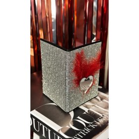 Resim Oasis Life Taşlı Ruhsat Kılıfı Kalp Ayna ve Tüy Koleksiyon 