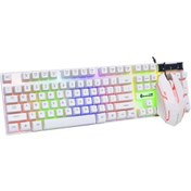 Resim Ruicoo Beyaz D280 Usb Kablolu Rgb Aydınlatmalı 104 Tuşlu Oyun Klavye Ve Fare Seti, Solunum Efekti Diğer 