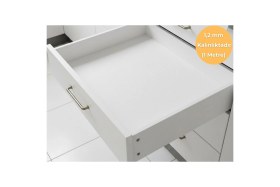 Resim Özbience 48 cm x 1 M Beyaz Kabartma Nokta Desenli Çekmece Içi Kaydırmaz Halı 