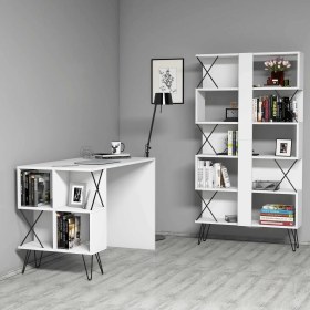 Resim Variant Extra Çalışma Masası ve Kitaplık Takımı - Beyaz 
