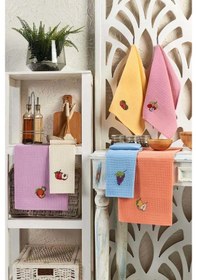 Resim 6 Parça Mutfak Kurulama Bezi 30 X 50 Cm Fruit Çok Renkli 
