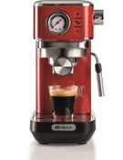 Resim ARİETE Moderna Espresso Slim Kahve Makinesi - Kırmızı 