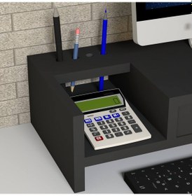 Resim Emkawood Mira Monitör Yükseltici Laptop Sehpası Siyah 