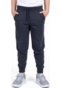 Resim Fyk Kids Düz Jogger Baskısız Çift Cepli Erkek Çocuk Eşofman Altı Füme 