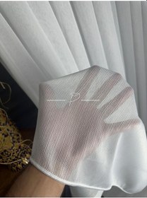 Resim Tül Perde Yeni Nesil Çelik Desen Gramajlı Etek Kurşun Sarımlı Ekru 