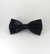 Resim Koyu Lacivert Düz Renk Saten Papyon - SP-06 Lacivert 