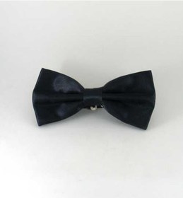 Resim Koyu Lacivert Düz Renk Saten Papyon - SP-06 Lacivert 