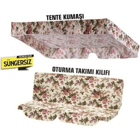 Resim Salıncak Minder Takımı(Süngersiz)2 Kişilik Salıncak Minder Tente 
