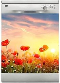 Resim Qedii Bulaşık Makinesi Sticker Kaplama Beyaz Eşya Kaplama Gün Batımı Tarla 