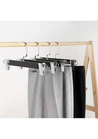 Resim Faravis Atelier Siyah Ahşap Pantolon & Etek Askısı Amerikan Kancalı Özel Seri 10 Adet 