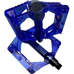 Resim Bike Sky Evo Şeffaf Renkli Platform Geniş Pedal Platform Bisiklet Pedalı Reflektörlü 