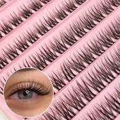 Resim 110 Adet DIY Kirpik Uzatma, D Bukle Karışık Uzunluk 6-12mm, Doğal ve Kabarık Kendiliğinden Aşılama Sahte Kirpikler Bebek, Kedi Gözü, Cosplay, Anime Stilleri İçin, İnce Bant ve Yeni Başlayanlar İçin Yeniden Kullanılabilir - Yapıştırıcı Kalıntısı Yok 