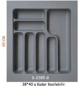 Resim Starax S-2285 Plastik Kaşıklık 50 Cm Gri 