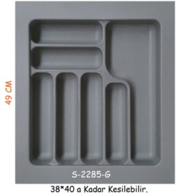 Resim Starax S-2285 Plastik Kaşıklık 50 Cm Gri 