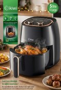 Resim Kiwi Kaf-5535 Air Friyer 5 Lt Yağsız Fritöz Siyah 