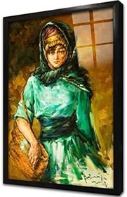 Resim Kadın Çerçeveli Cam Tablo 20x30 cm CB13044 