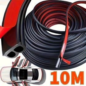 Resim 10 metre/393,7 inç araç kapı contası şeridi, sentetik kauçuk pimli tip, sol taraf yerleştirme - ses yalıtımlı ve toz geçirmez su geçirmez hava bandı dekorasyonu 