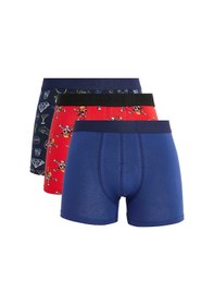 Resim Tudors Erkek 3'lü Pamuk Likralı Esnek Kumaş Boxer-33203 Multi 