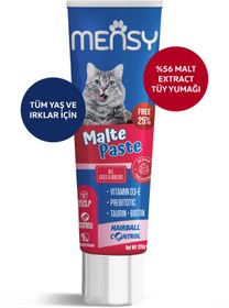 Resim Mensy Kedi Malt Macunu 125 Gr BitkiselTüy Yumağı Önleyici Taurin Biotin Prebiyotik 3 Adet 