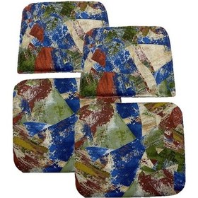 Resim Knsz minder seti 2 li zng&mğr&uslu geometrik desen oturma ve sırt tel sandalyesi minderi bir arada 