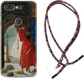 Resim kilifland General Mobile Gm9 Pro Uyumlu ile Uyumlu Kılıf Rasta Ipli Boyun Askılı Desenli Silikon Moons 1355 