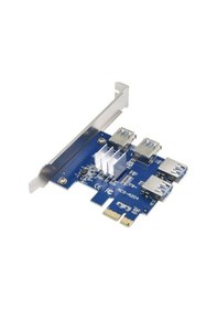 Resim Alfais 4471 PCI-E Express 1 to 4 USB 3.0 Ekran Kartı Riser Çoklayıcı 