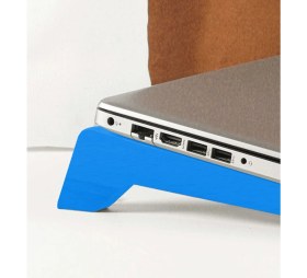 Resim Bk Gift Taşınabilir Ahşap Mavi Notebook Laptop Standı 