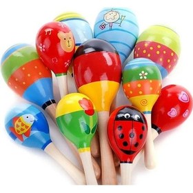 Resim 2li Ahşap Marakas Seti 