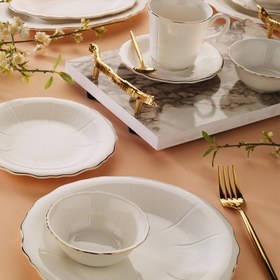 Resim Aryıldız Kate Gold 32 Parça 6 Kişilik Kahvaltı Takımı 