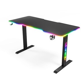 Resim Karr Gaming Ion RGB Aydınlatmalı 160x70 CM Oyuncu Masası Siyah 