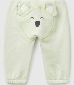Resim United Colors Of Benetton Bebek Su Yeşili Arkası Tavşan Detaylı Beli Lastikli Eşofman Altı Yeşil 