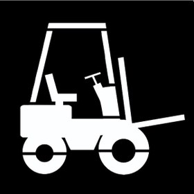 Resim Forklift Şablonu Forklift Boyama Şablonu Forklift Boya Sembolü İmalatı 50x50 Cm 