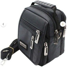 Resim Seventeen 3460-26 Keten Kumaş Küçük Boy El Ve Omuz Askılı Erkek Çanta Siyah 