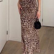 Resim Kadın Modası Leopar Desenli Etek 