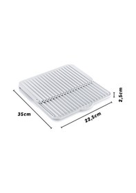 Resim Çok Amaçlı Bulaşıklık Tezgah Üstü Kurutmalık Bulaşık Tepsi Beyaz 