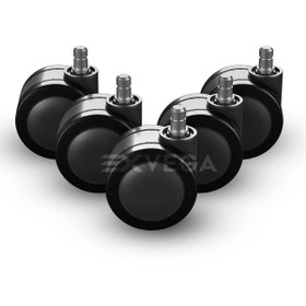 Resim EXVEGA Oyuncu Ofis Çalışma Koltuğu Uyumlu 5li Kaplamalı Sessiz Teker Seti 