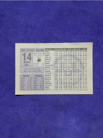 Resim 14 Mayıs 2002 Takvim Yaprağı - Nostalji Koleksiyonluk Takvim Yaprağı 