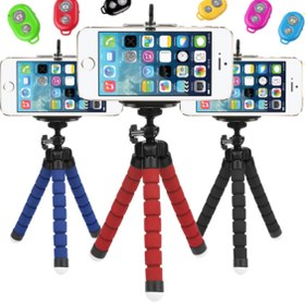 Resim Mini Tripod Selfie Masa Üstü Stand + Bluetooth Kumanda 