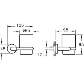 Resim VitrA Minimax Diş Fırçalığı Krom A44780 Krom 