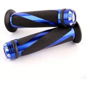 Resim Chuangyinshop Blue 22mm Universal Motosiklet Tutacak Grip Anti Kaymalı Honda Yamaha Suzuki Kawasaki 