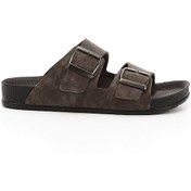 Resim Gönderi R Kahverengi Tokalı Günlük Terlik Kahverengi 