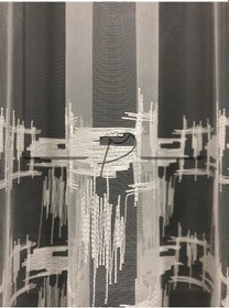 Resim Tül Perde Brillant Marka Fırça Desen 2 Sıra Sedef Sim Işleme Ekru 