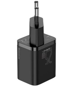Resim Baseus Super Si 1c 25w Hızlı Şarj Adaptörü 3a Type-c To Type-c 1m Şarj Kablosu (SİYAH) 