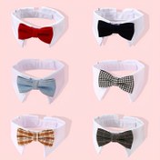 Resim Küçük ve Orta Boy Köpekler & Kediler için Büyüleyici Pet Papyon Yaka - Ayarlanabilir, Dokuma Polyester ve Sihirli Bant Kapatma - Düğünler ve Günlük Zarafet için Mükemmel 