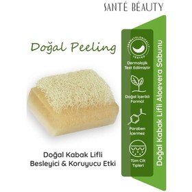 Resim Doğal Peeling Kabak Lifli Aloevera Özlü El Yüz & Vücut Sabunu 